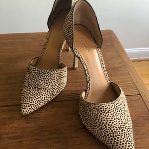 J Crew Calf Hair Heels